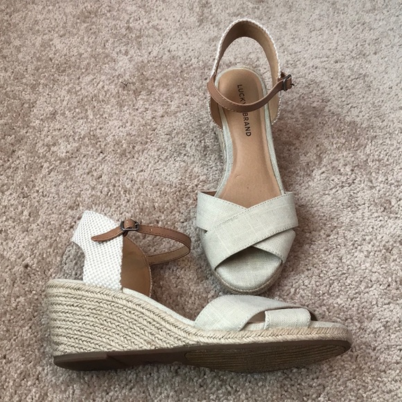 lucky brand genette suede espadrille sandals